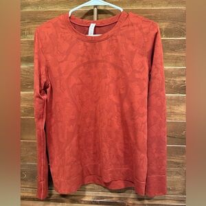 lululemon Orange Long Sleeve Tee